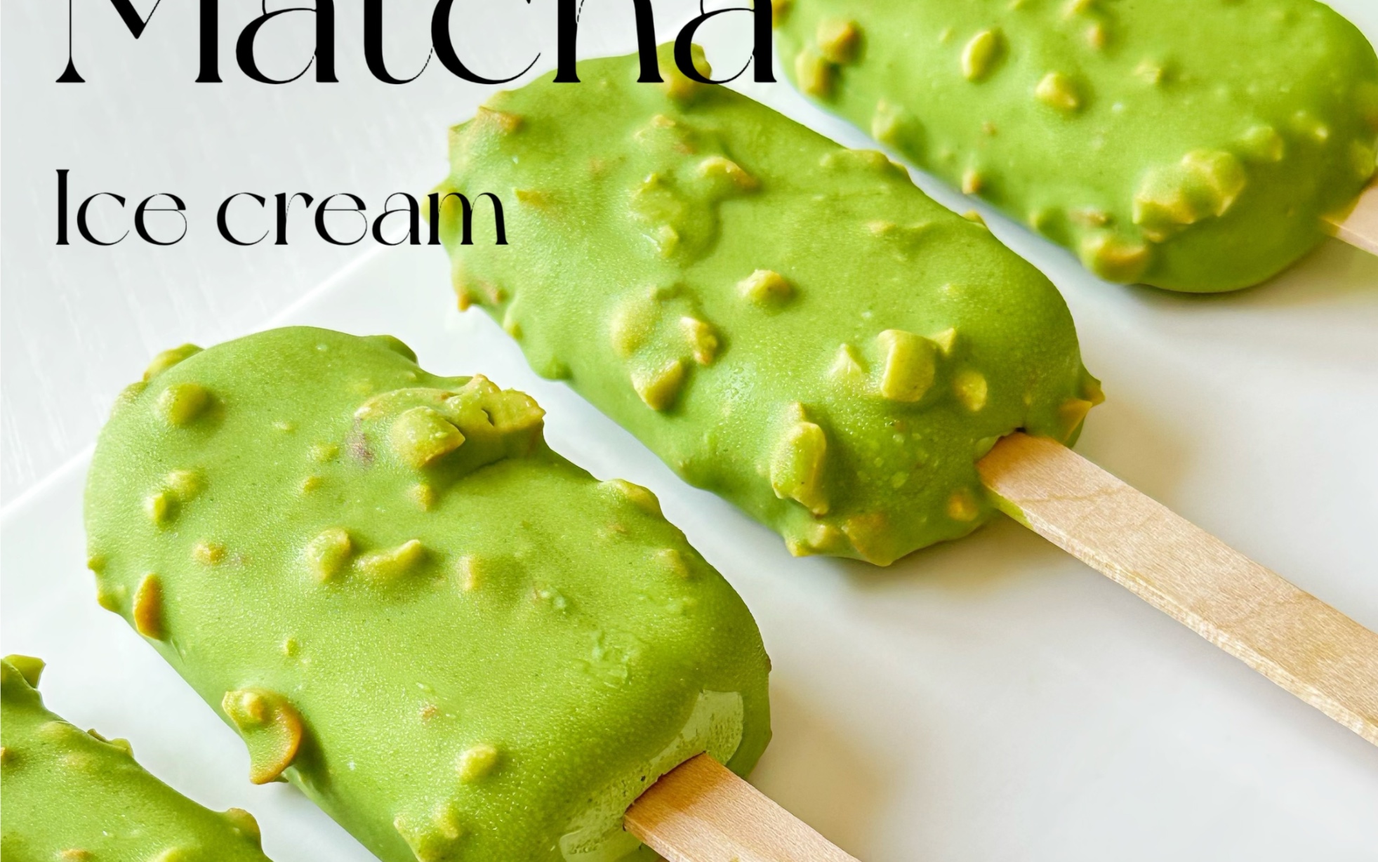 抹茶脆皮雪糕,来上一口透心凉,心飞扬