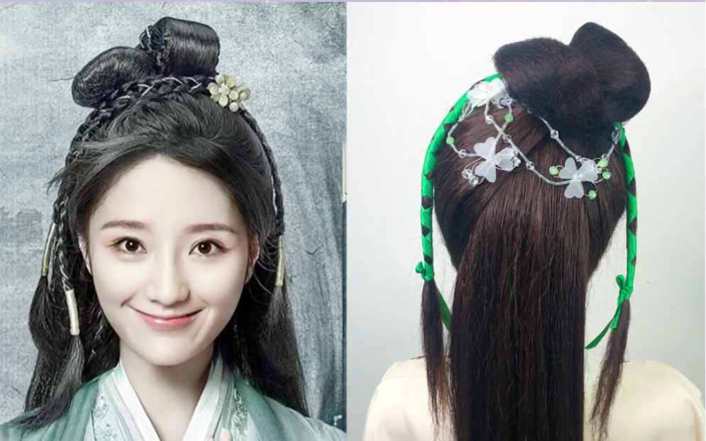 白蛇传小青肖燕同款发型,欠了粉丝很久很久了,辛苦她等我这么久了!