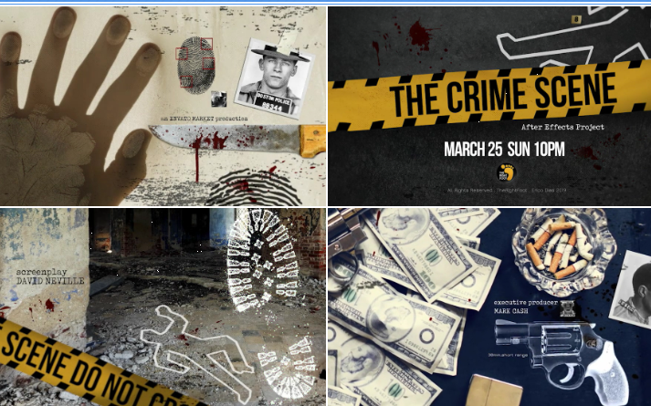 ae模板破案线索信息汇总展示视频犯罪破案题材效果的电影预告片视频