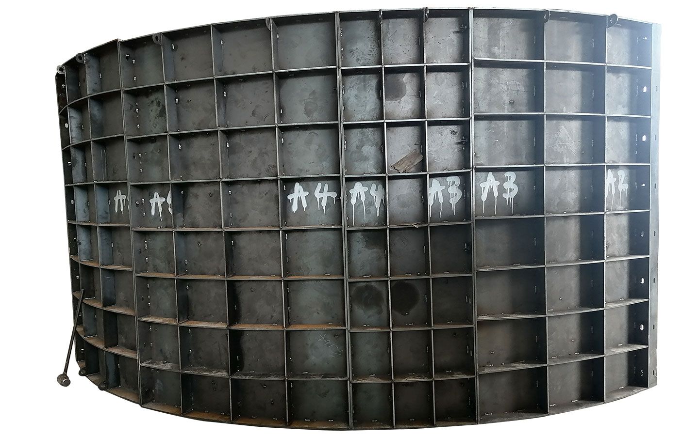 检查井模具系列之污水检查井钢模具扇形内外模底部有底托连底工艺