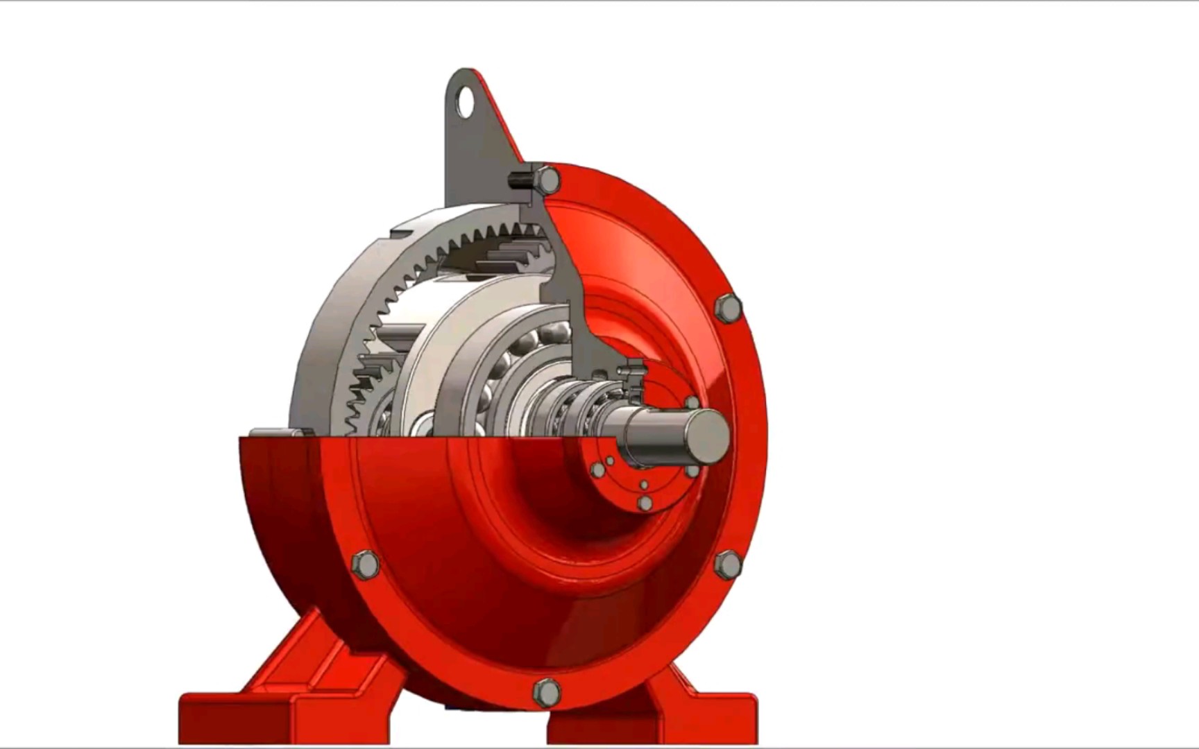 二级行星架立轴太阳齿减速机及相关轴承