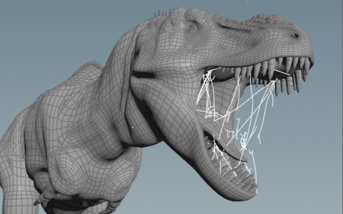 houdini制作恐龙怪兽唾液拉丝效果hip工程文件哔哩哔哩bilibili