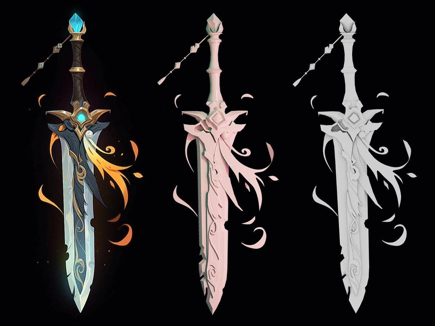 【maya武器建模】简单的武器模型制作教学,硬表面武器建模制作教程