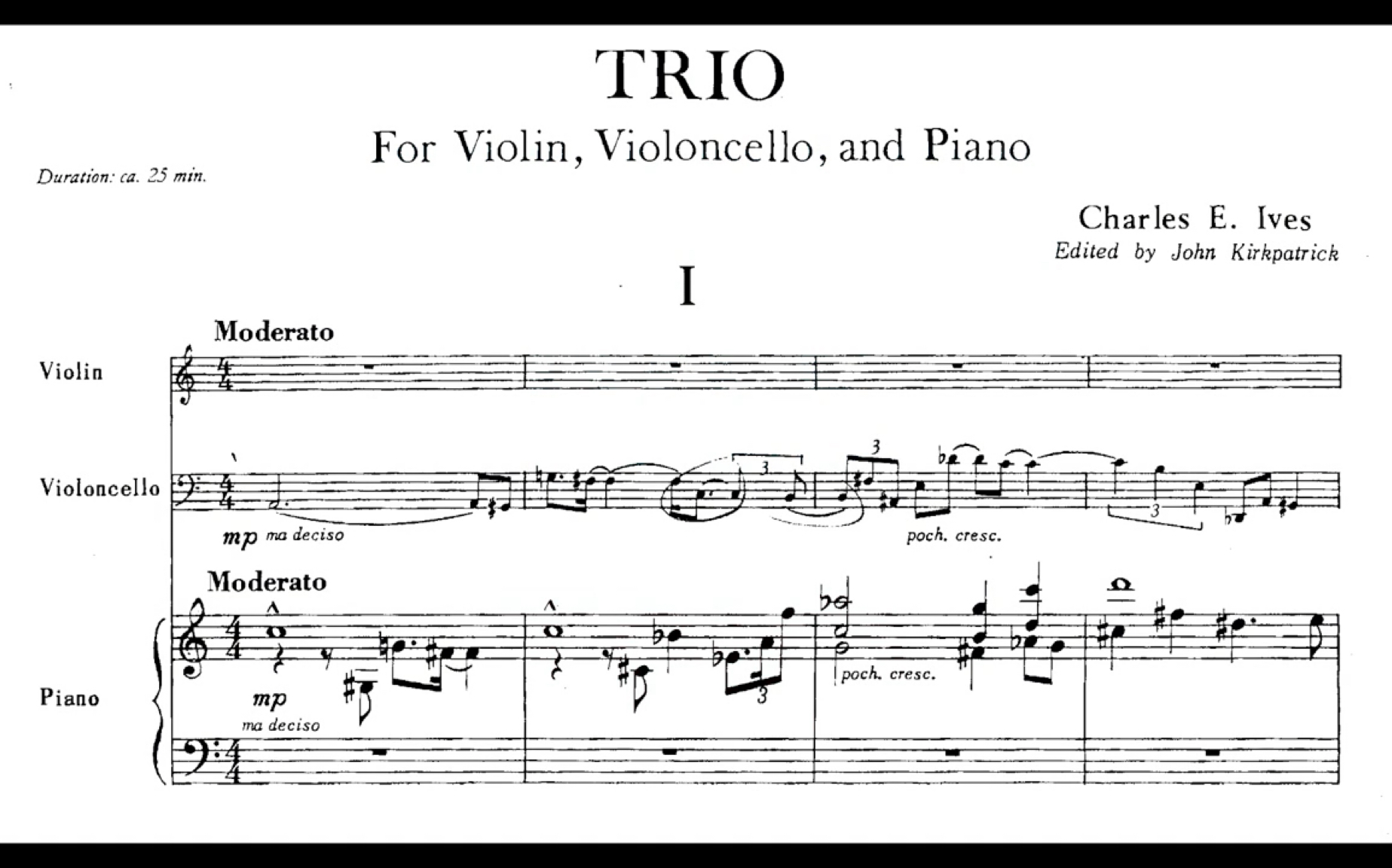 [图][曲谱同步] Charles Ives - Trio for Violin, Cello and Piano (1904-11)