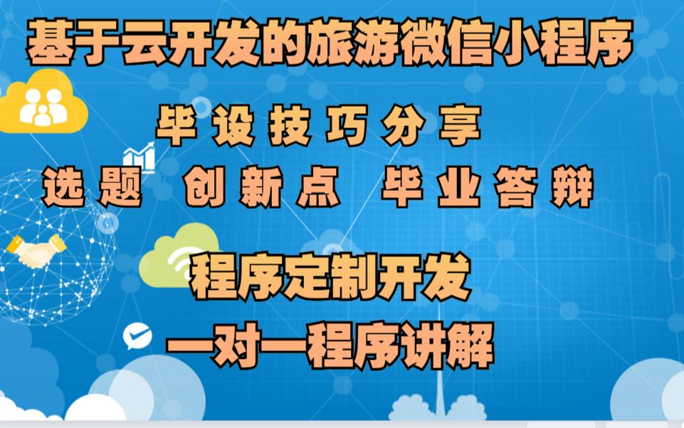 以基于云开发的旅游微信小程序为例讲解计算机毕业设计 毕业设计技巧和经验分享 计算机专业毕业设计如何更好完成毕业答辩哔哩哔哩bilibili