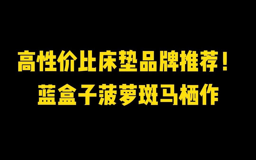 高性价比床垫品牌推荐!哔哩哔哩bilibili