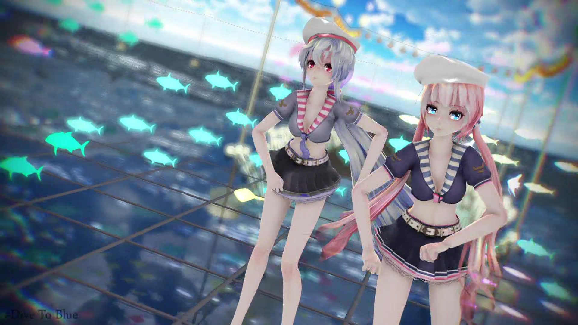 【mmd】【2k】水手服 dive to blue唯美巡音弱音