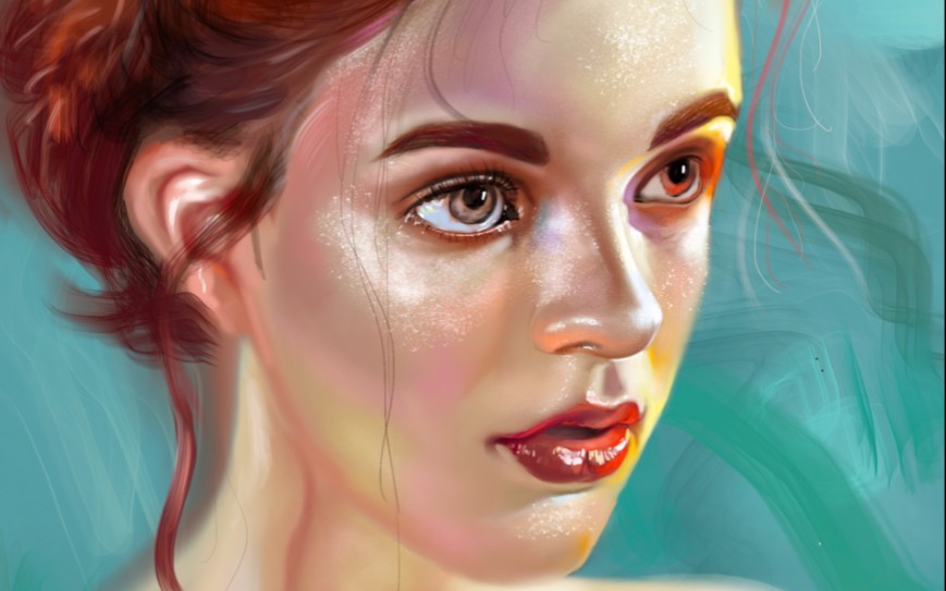 超写实广告人物插画光感的表现