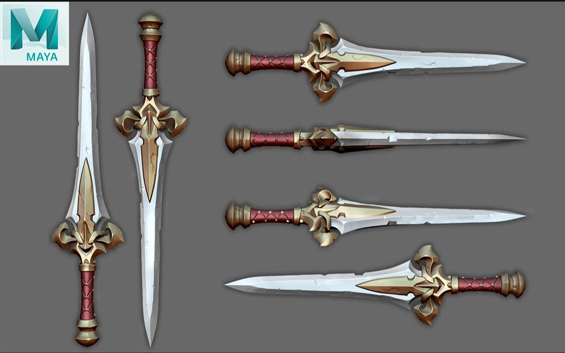 活动  【maya建模】次世代武器模型制作,从零开始教你卡线,布线然后进