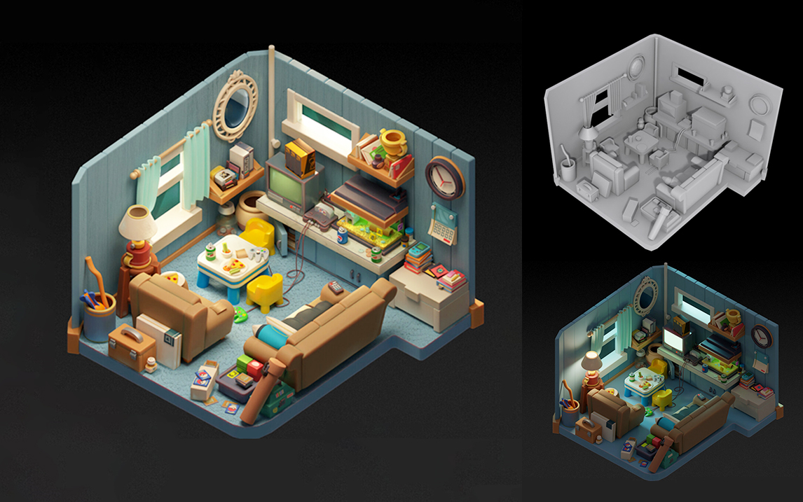 【3dmax教程】零基础box室内场景建模,3dmax入门小房子模型制作