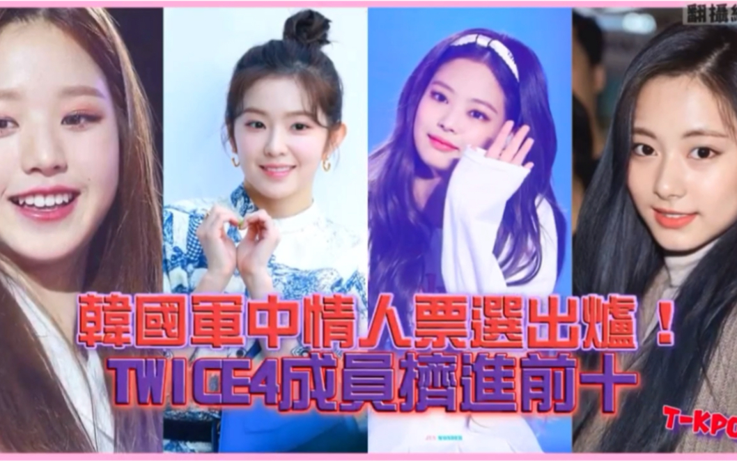 【票选排名】韩国军中情人票出炉!TWICE4成员挤进前十哔哩哔哩bilibili