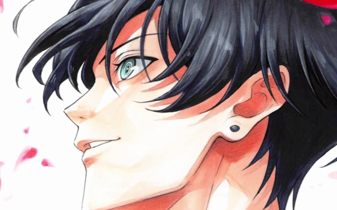 【手绘】用马克笔画一个朝雏拓人—— 宿命回响:命运节拍_哔哩哔哩