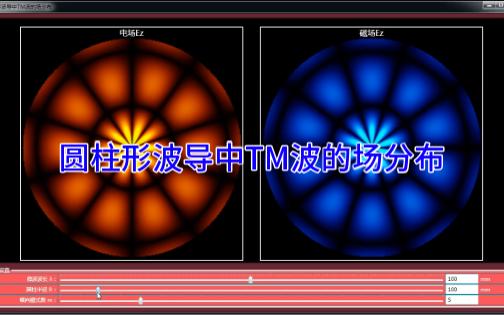 圆柱形波导中TM波的场分布哔哩哔哩bilibili