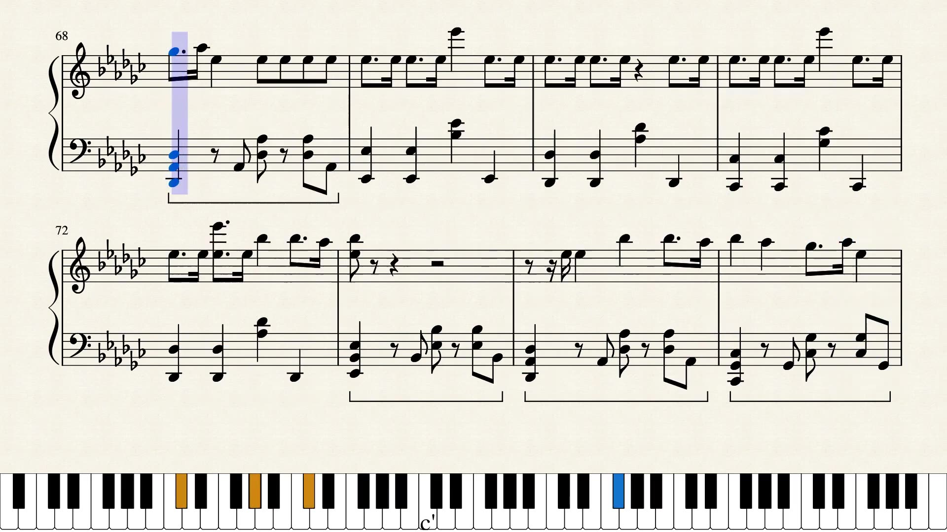 seventeen - fearless 【钢琴谱】