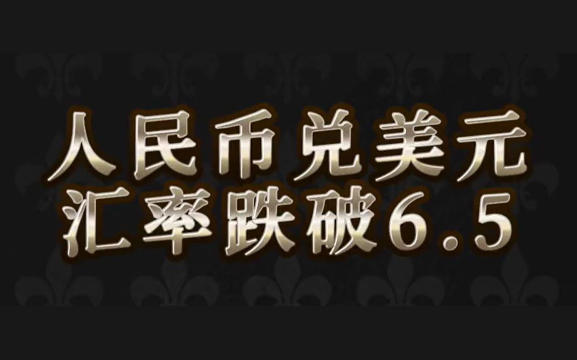 汇率破6.5意味着什么?哔哩哔哩bilibili