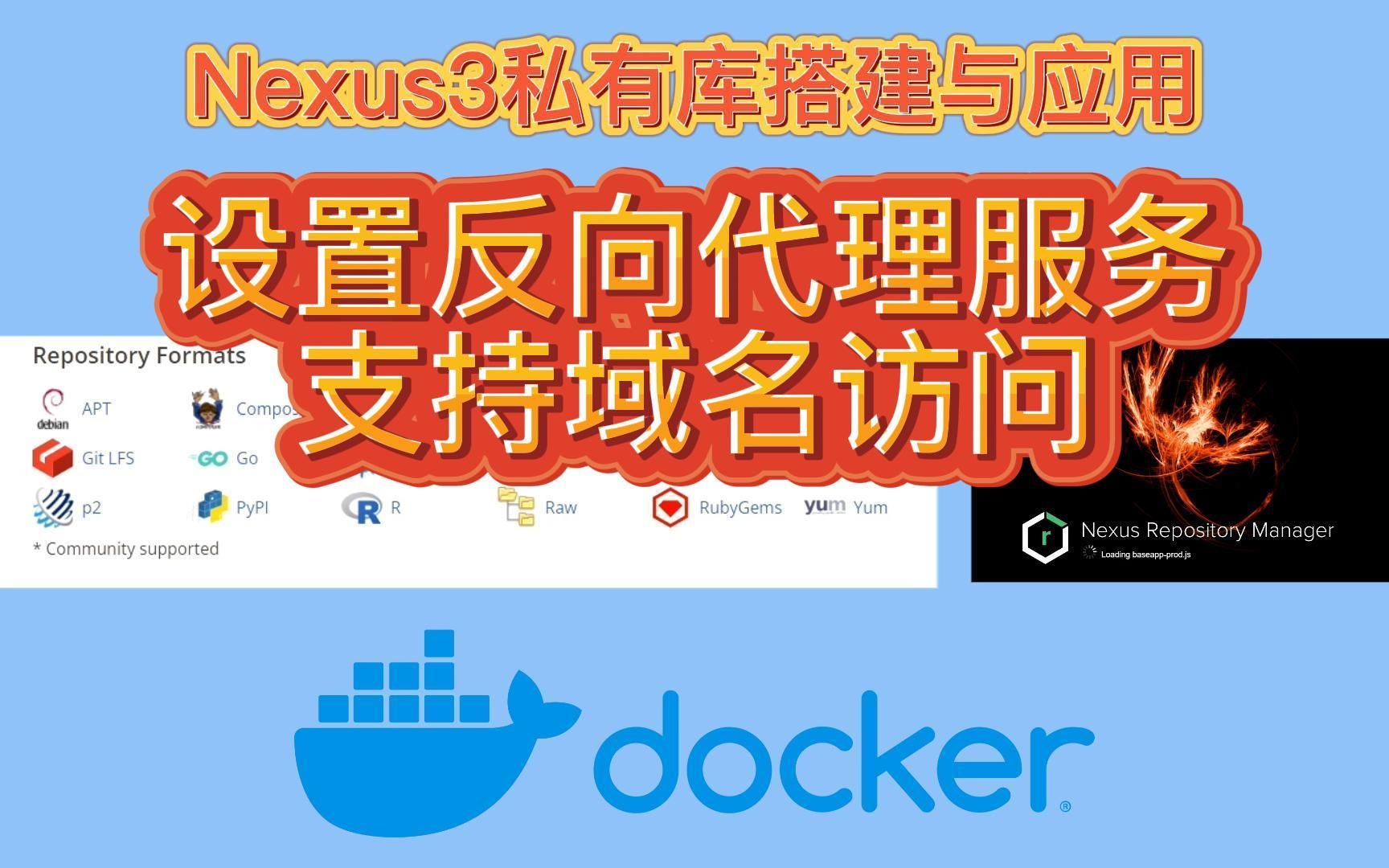 Nexus3私有库搭建  搭建反向代理服务 支持域名方式访问私有库哔哩哔哩bilibili