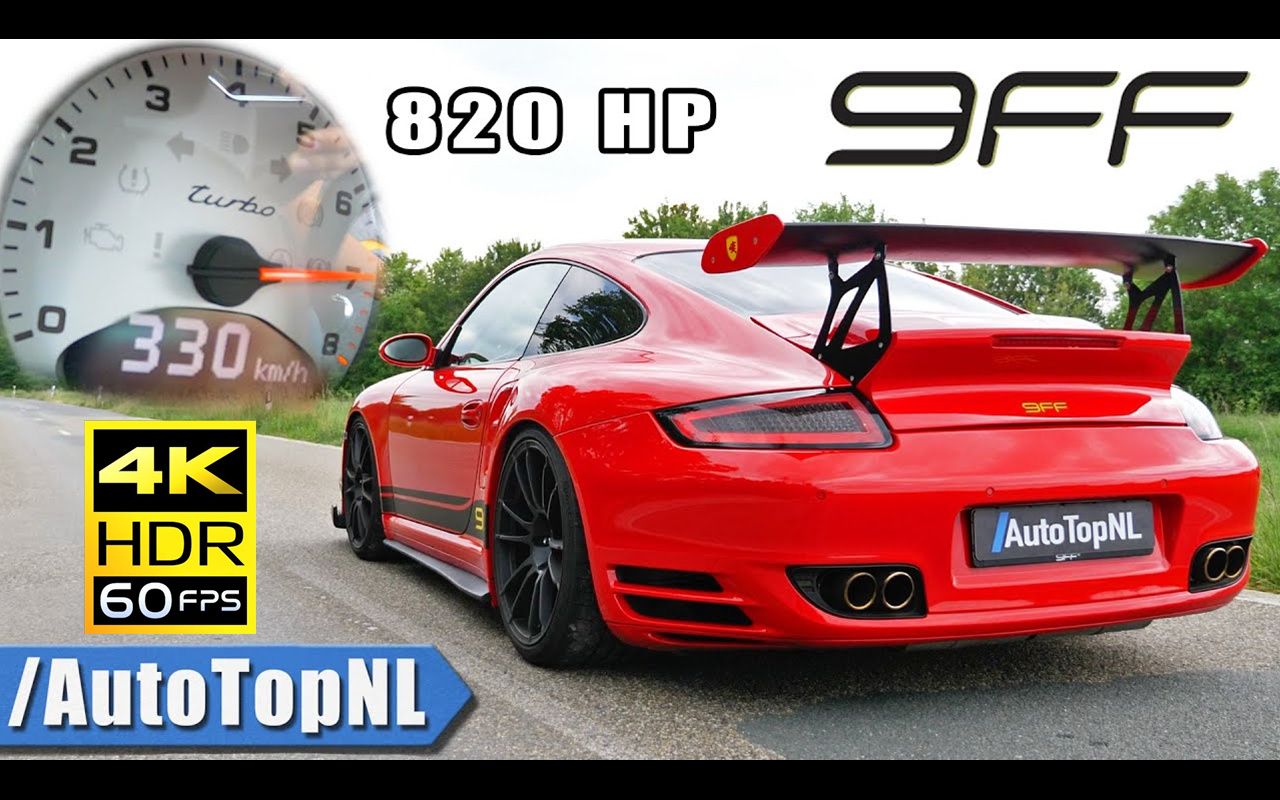 【4K60帧】820马力 保时捷 9ff 911 TURBO *330km/h* 直线加速 & 声浪 by AutoTopNL哔哩哔哩bilibili