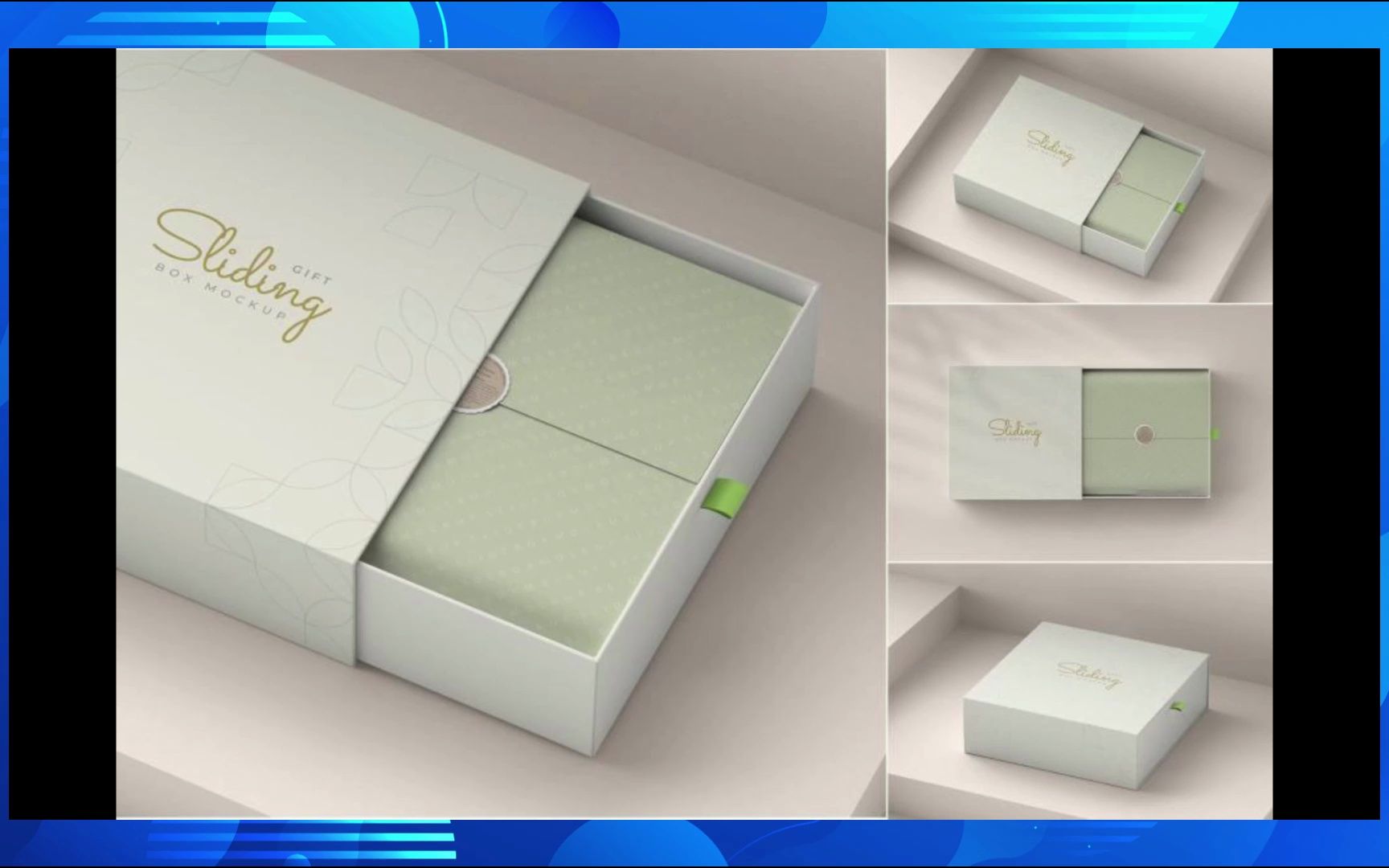 纸盒抽屉盒型礼品盒包装盒样机psd模板下载【1822期】