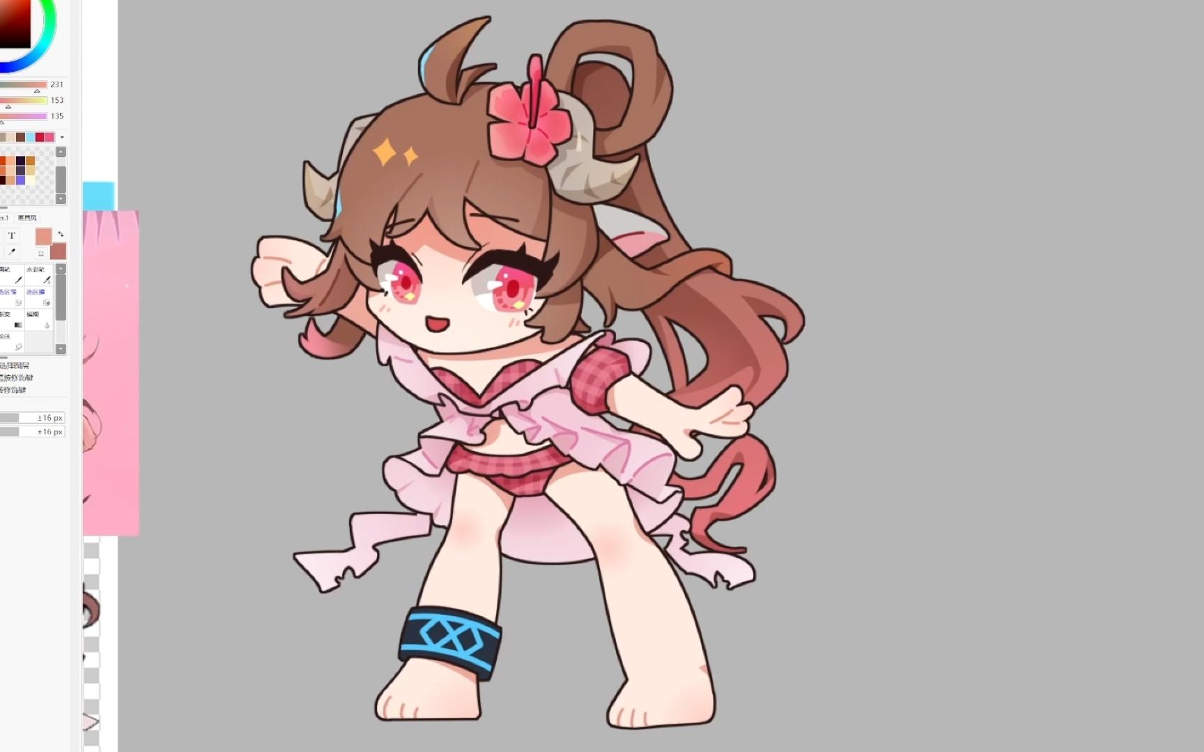 【明日方舟】画泳装小羊-极速版