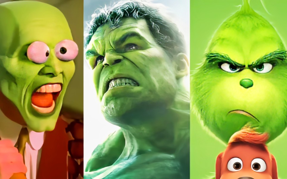 盘点电影中的三大绿头怪,你觉得谁最强?绿巨人pk变相怪杰