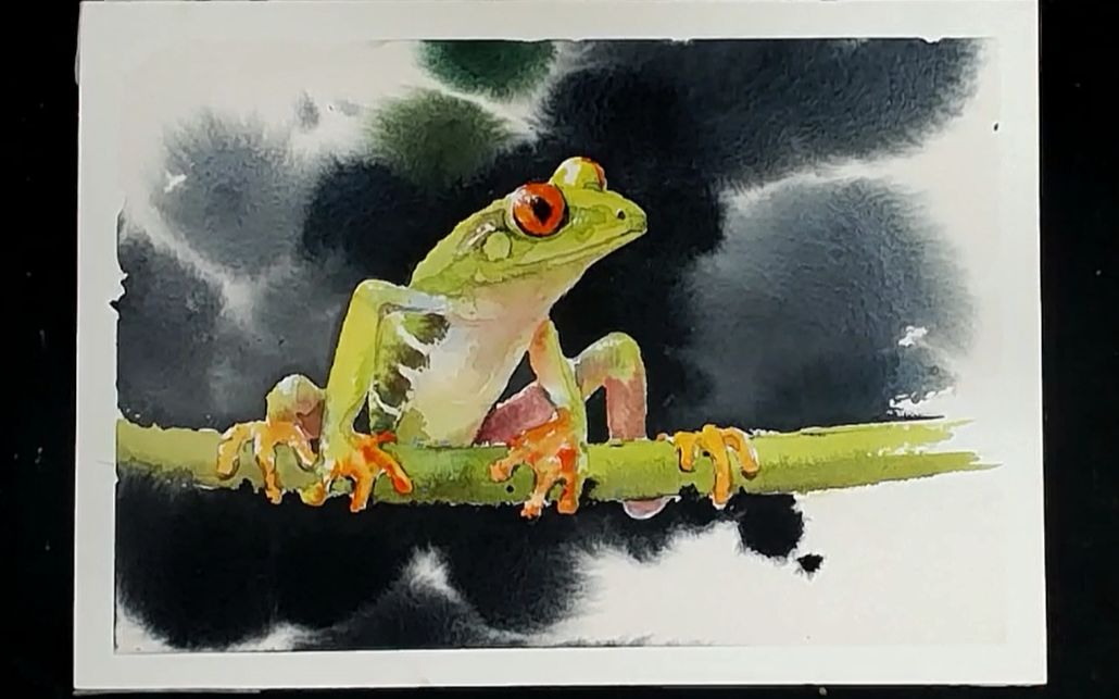 速戳~水彩青蛙教程你学废了吗?快点收藏起来吧