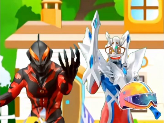 赛罗来接儿子放学了.