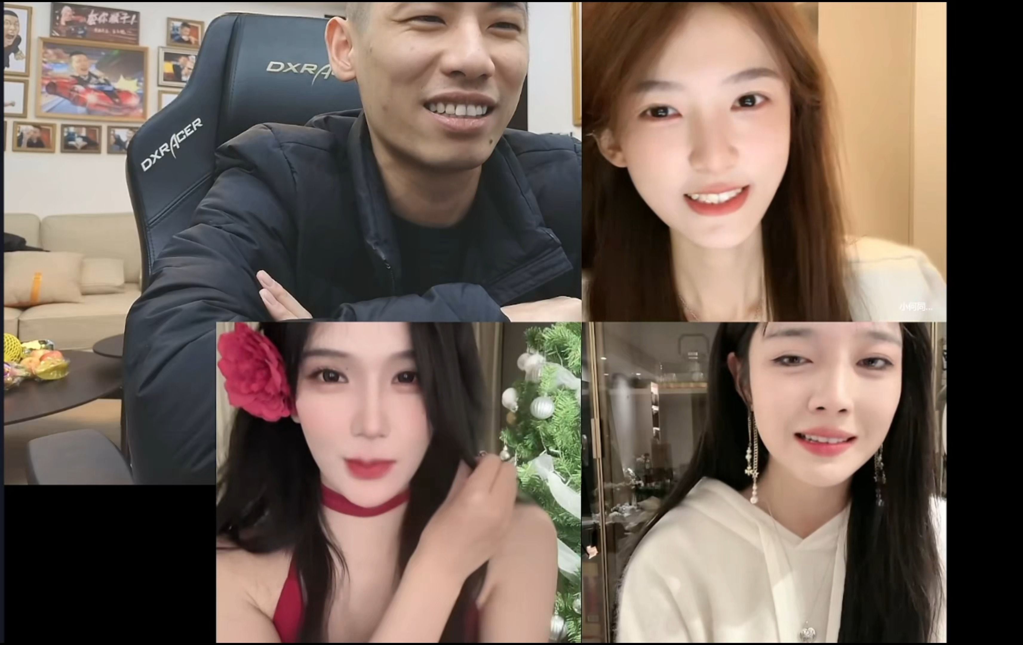 宝哥连麦女主播1v3,大斌子中途拿纸不知道要擦什么!