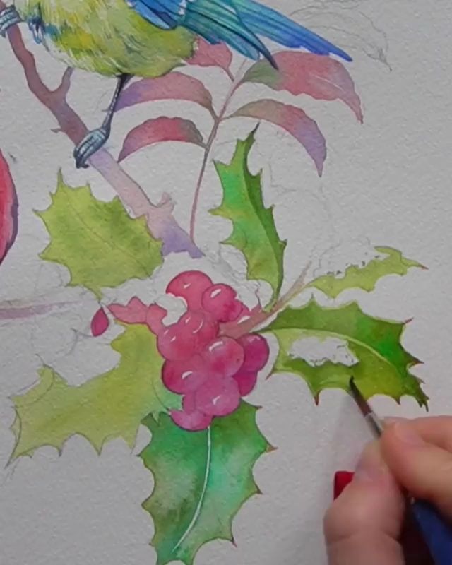 【创意艺术】手绘葡萄与藤 | 水彩画系列_哔哩哔哩 (゜-゜)つロ 干杯