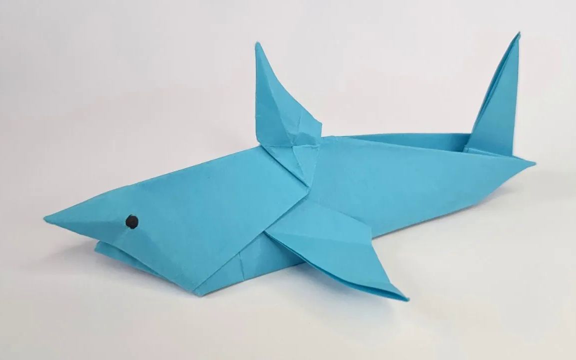 【origami library】鲨鱼折纸教程origami shark tutorial
