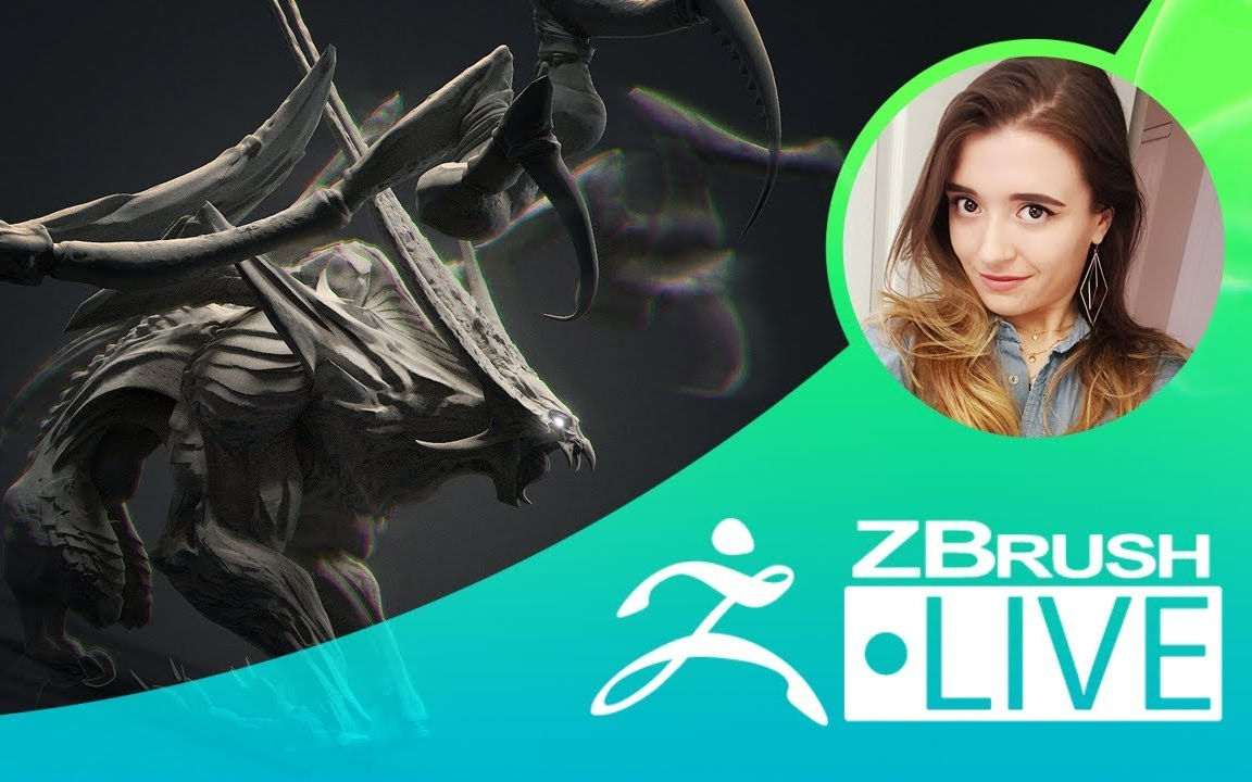 【zbrush】【中文字幕】多爪怪物概念雕刻 - ashley a.