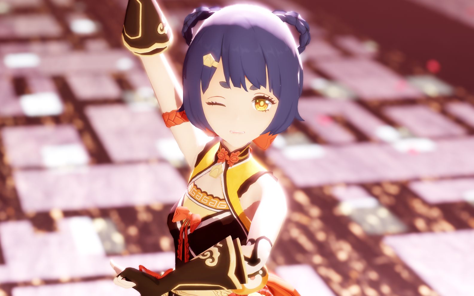 【原神mmd】香菱 下山 {3d平面化渲染}