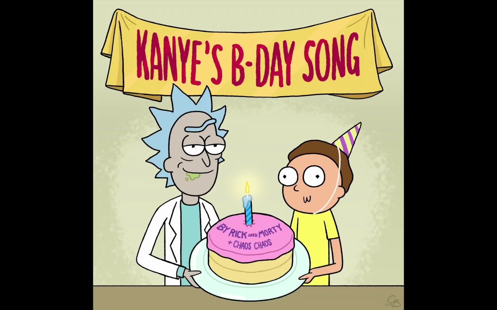 [图][中英] Kanye's B-day Song by Rick and Morty and Chaos Chaos