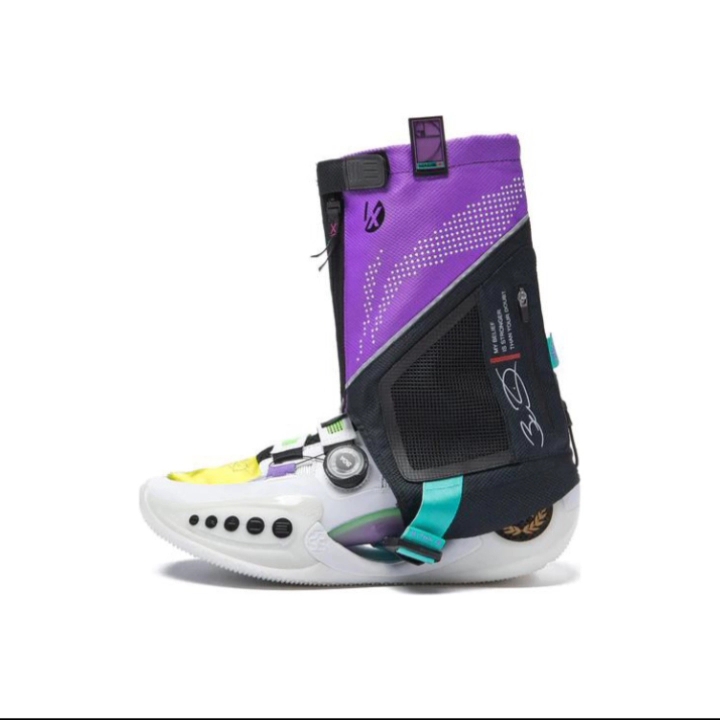 lining 李宁wow 9 减震防 滑耐磨 低帮 篮球鞋 白黄绿