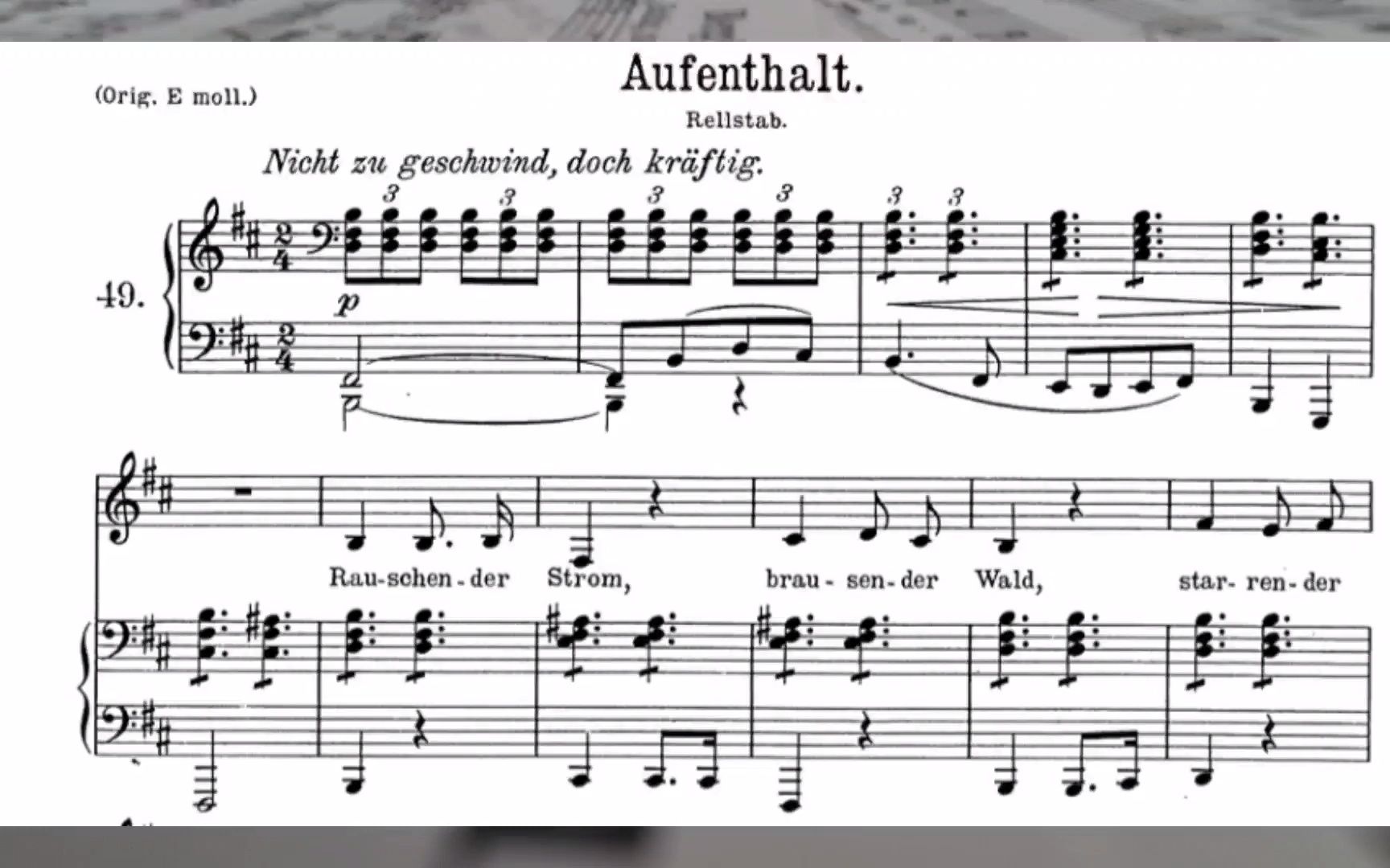 Aufenthaltaccompaniment, with Melody(very low voice, Bass)F. Schubert哔哩哔哩bilibili