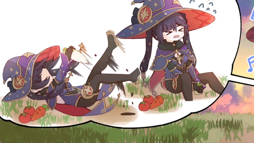 莫娜and可莉,莫娜太温柔了吧好心疼,可莉小天使团宠