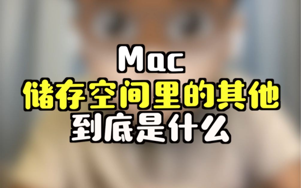 Mac储存空间里神秘的“其他”到底是什么?哔哩哔哩bilibili