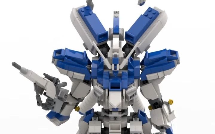 乐高海牛高达动态拼搭06 lego blue eagle mech moc 05