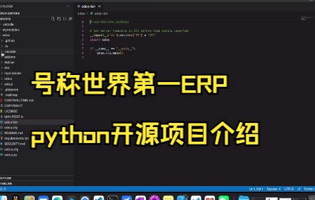 介绍一个python的开源项目,号称世界第一开源ERPodoo哔哩哔哩bilibili