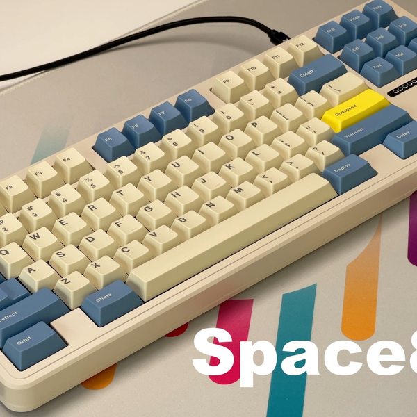 【打字声音】Space80: Apollo｜水晶酒红轴｜GMK Godspeed_哔哩