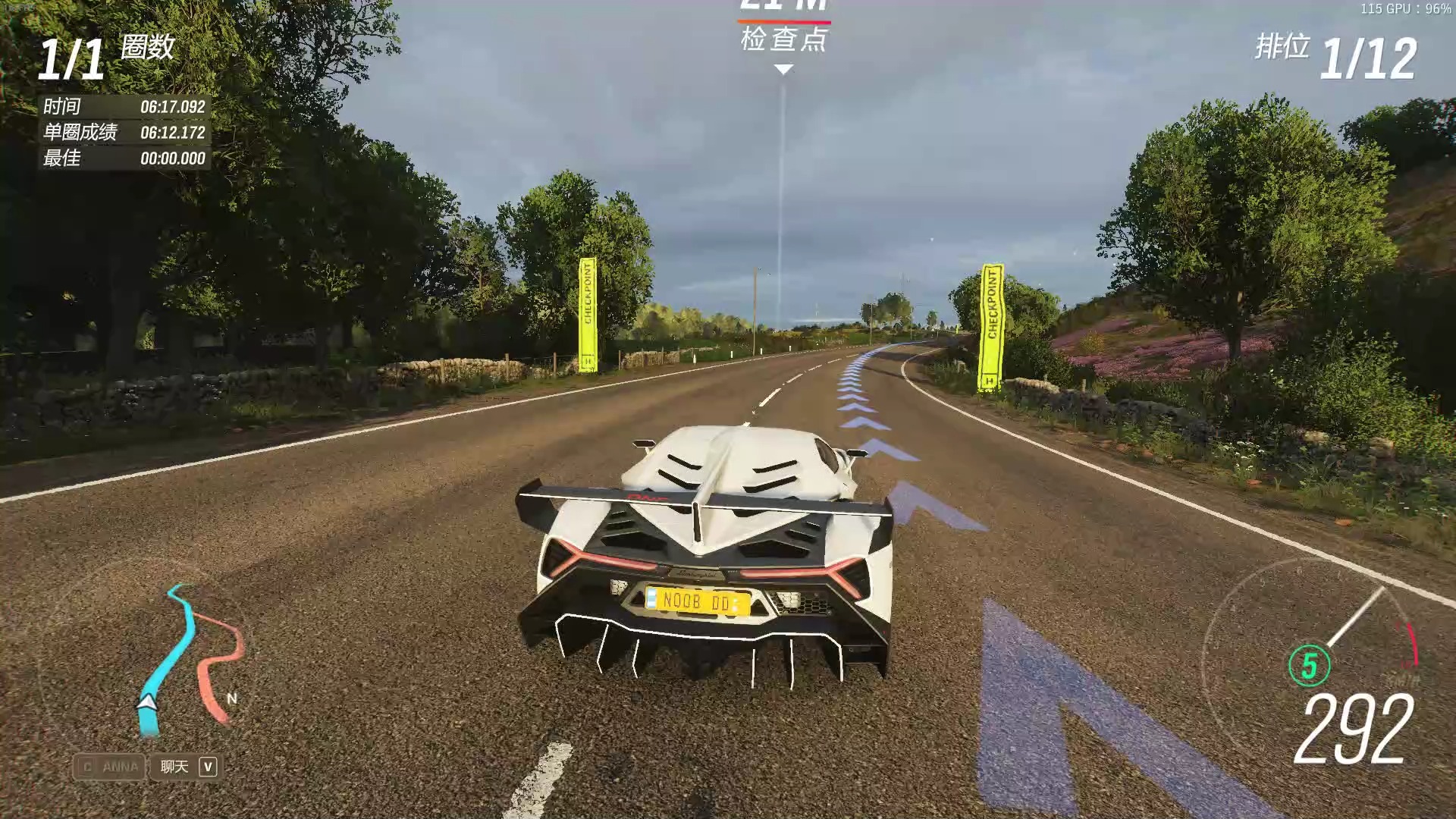 游戏记录——极限竞速-地平线4-兰博基尼 veneno-歌利亚跑圈