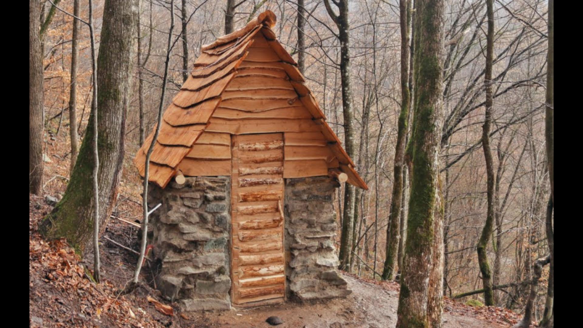 【野外建造】三个月独自搭建壁炉石头小屋