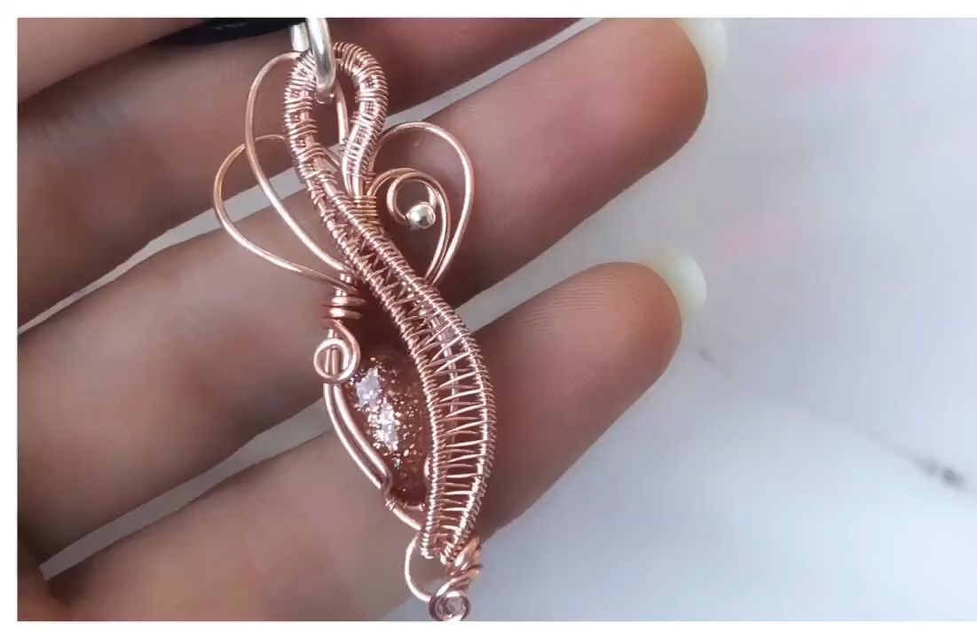 【kelly jones jewellery】kelly包石吊坠 金属缠绕绕线制作教程125