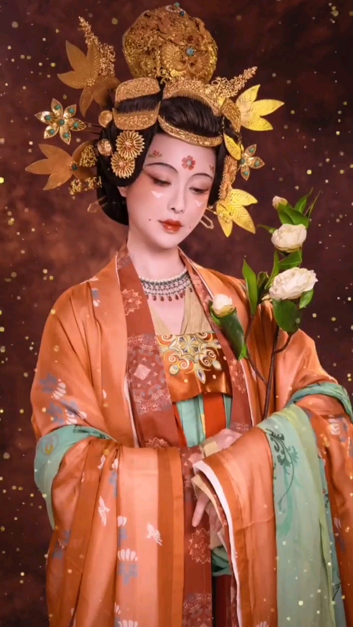 【真的菜菜】一千年前的敦煌画中人是什么样?#仿妆 #汉服 #国风