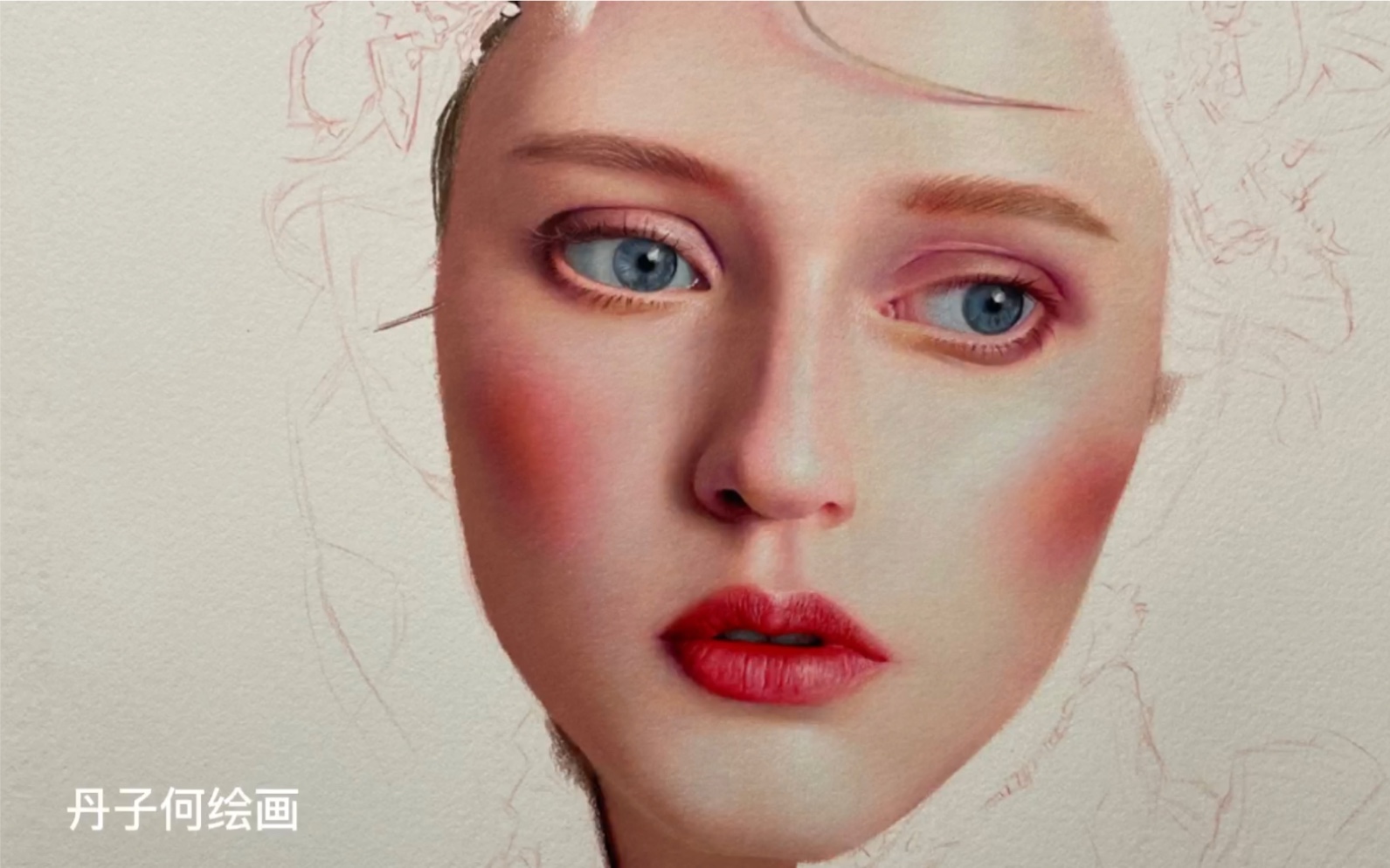 超写实彩铅人物