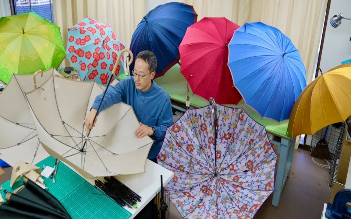 雨伞制作过程图片