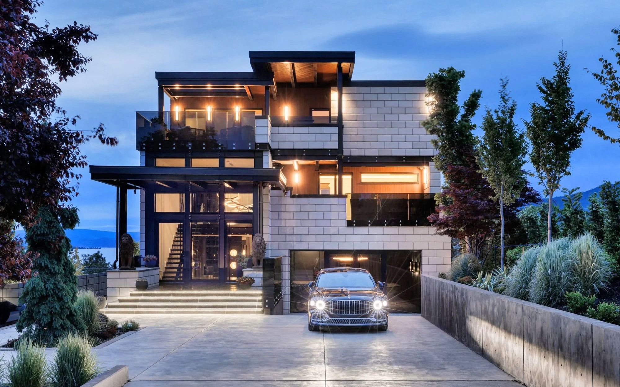 加拿大奥卡纳根湖畔别墅,国际时尚现代简约风装修设计,高端大气