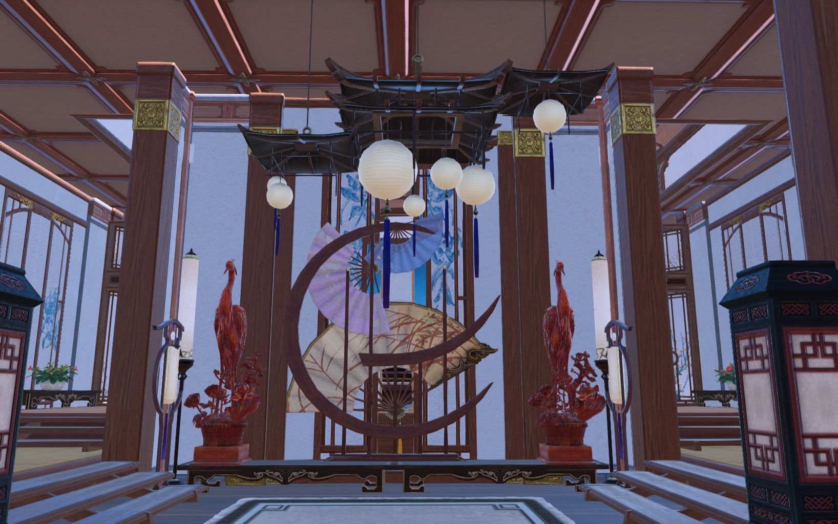 天刀手游q区【静川居】配套室内 零氪11级家园(限时无偿)