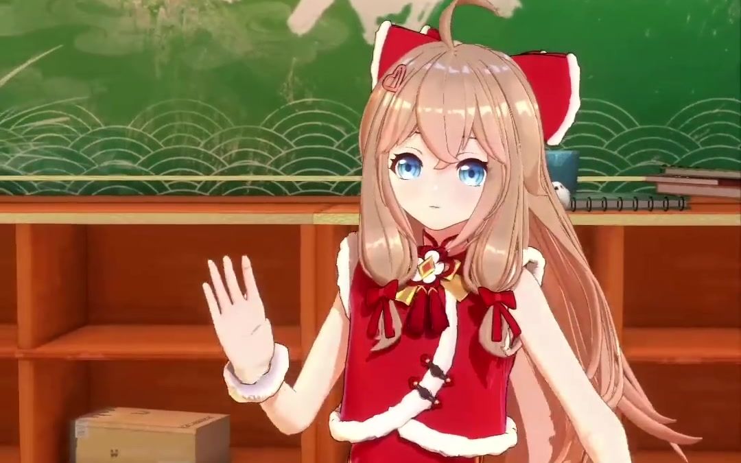 asoul嘉然桃花旗袍