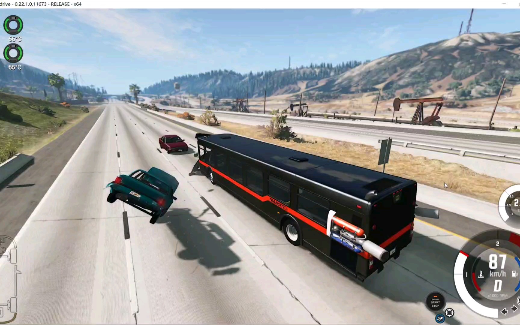 beamng尖锥魅影巴士横冲直撞