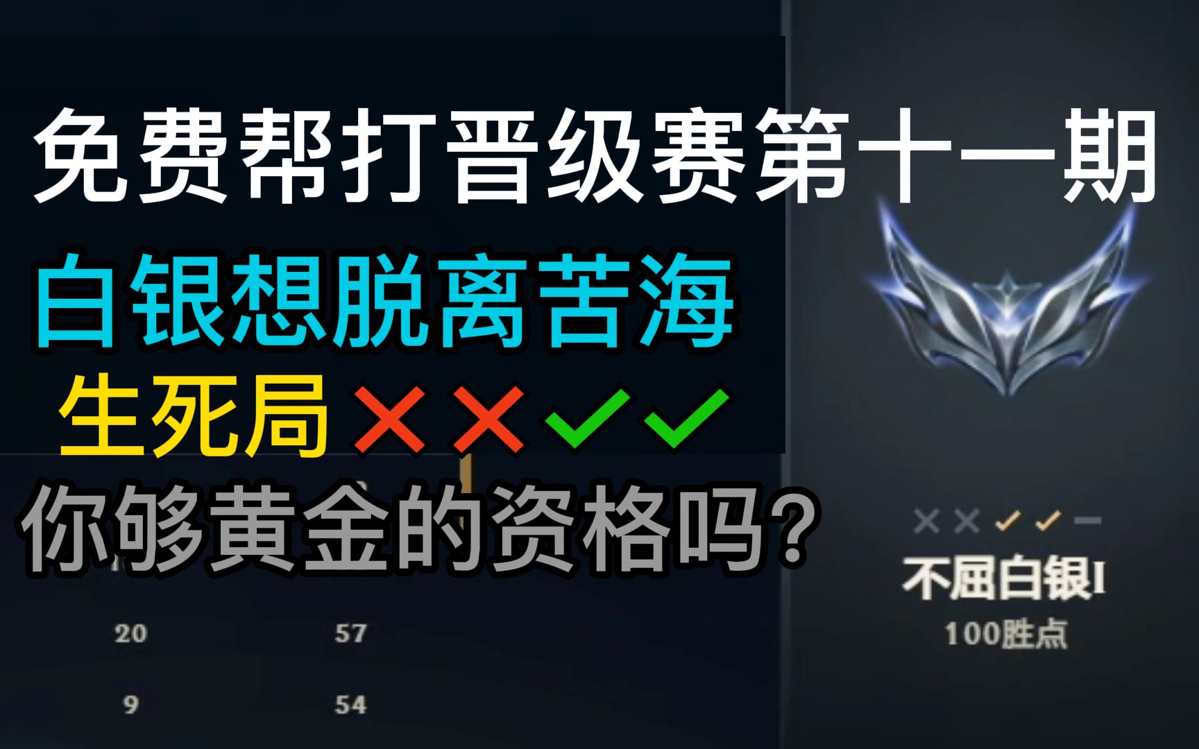 全网唯一免费帮打晋级赛,我虽然没有梦想,但是会守护白银的梦想!每一个白银都应该被温柔以待哔哩哔哩bilibili